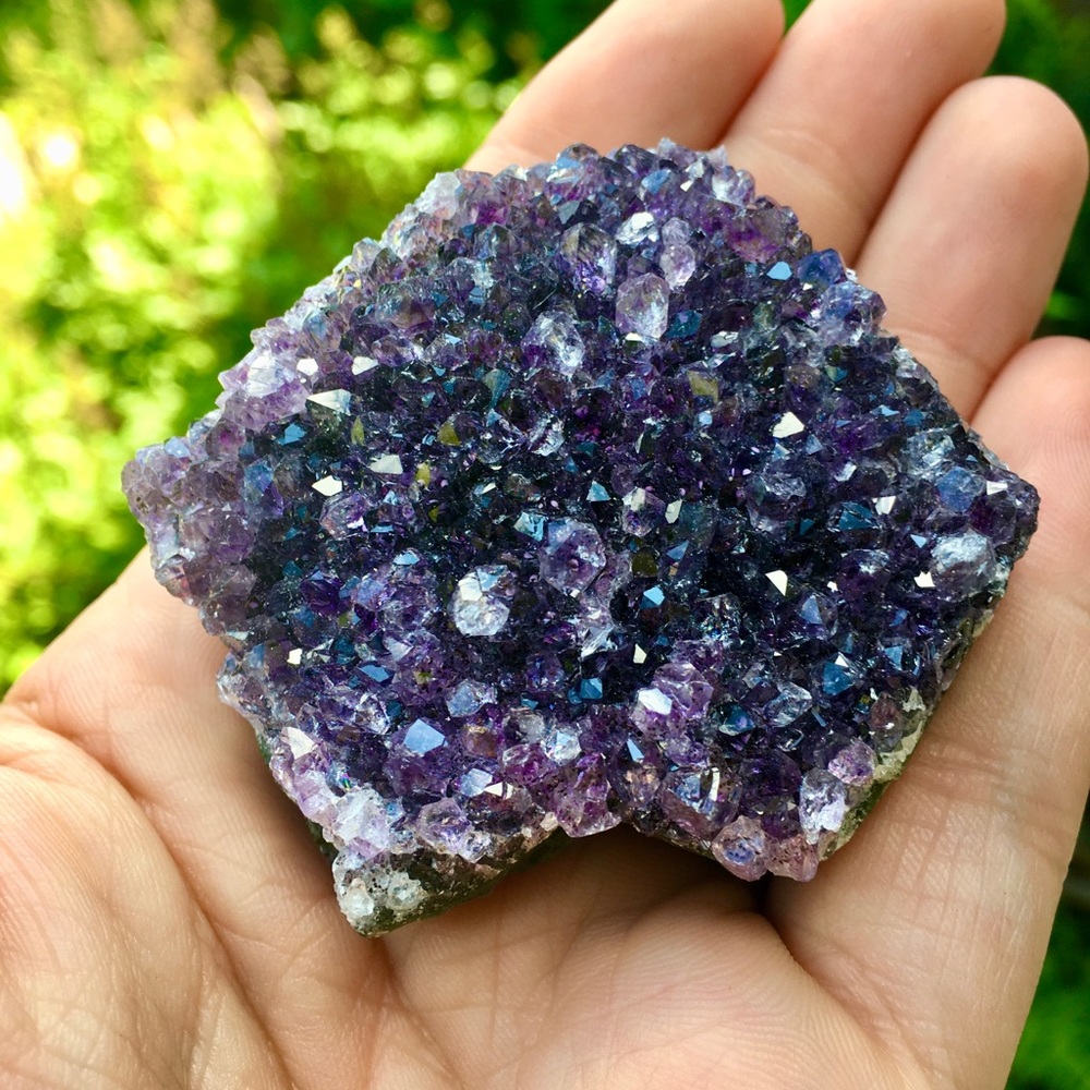 Amethyst geode crystal display specimen